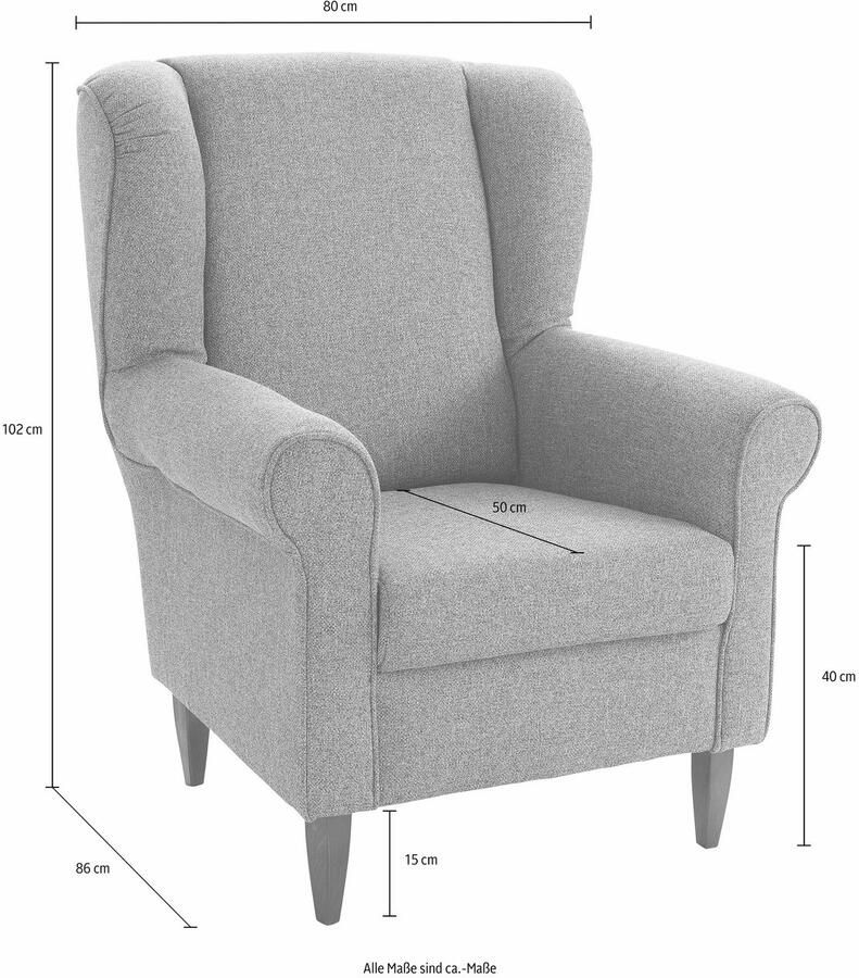 INOSIGN Oorfauteuil Asino met binnenvering