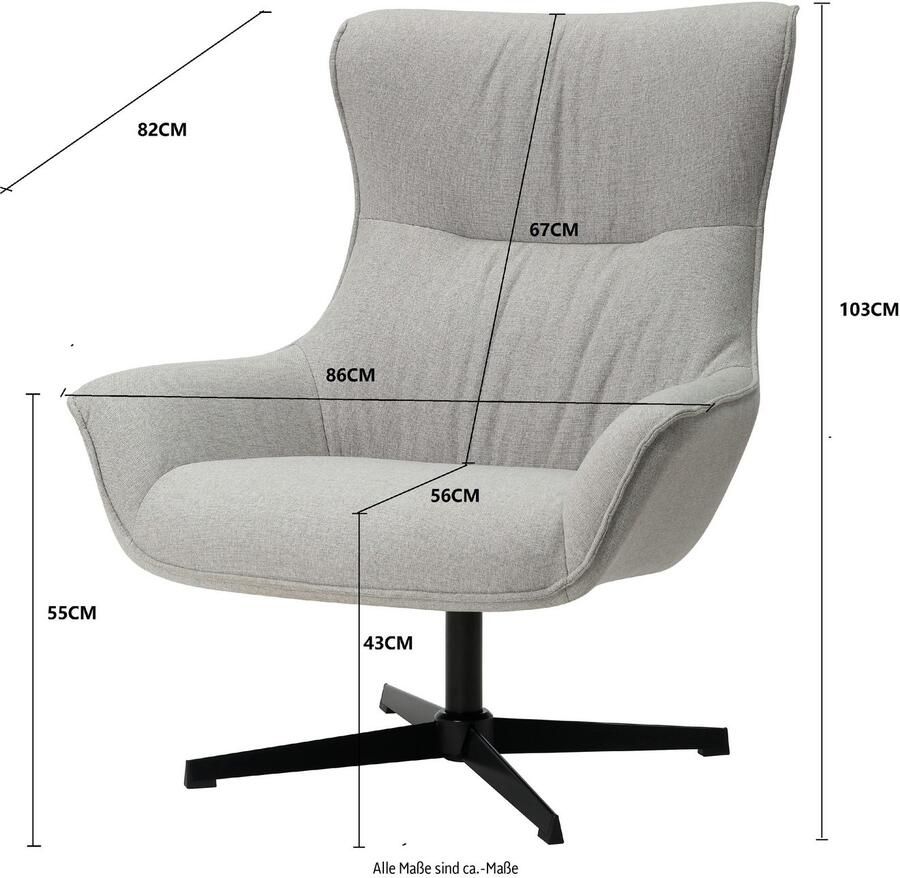 INOSIGN Oorfauteuil FORNEY relaxstoel tv-stoel lounge-stoel - Foto 2