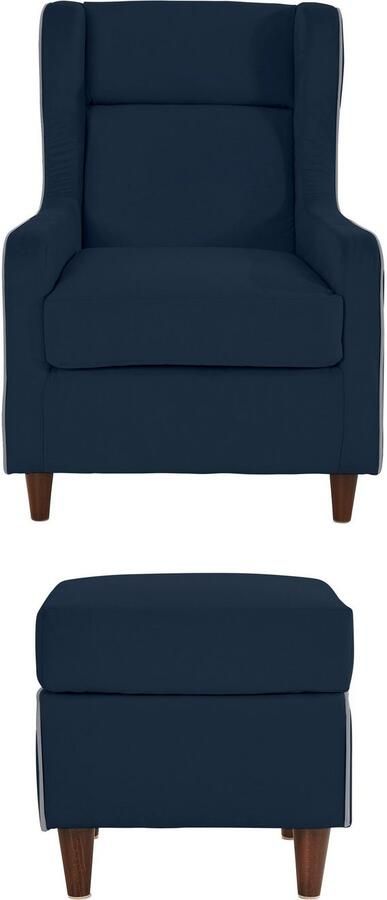 INOSIGN Oorfauteuil Rhada met contrastkleurige opstaande naad bxdxh: 73x85x99 cm - Foto 7