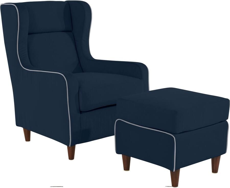 INOSIGN Oorfauteuil Rhada met contrastkleurige opstaande naad bxdxh: 73x85x99 cm - Foto 2