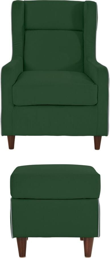 INOSIGN Oorfauteuil Rhada met contrastkleurige opstaande naad bxdxh: 73x85x99 cm - Foto 7