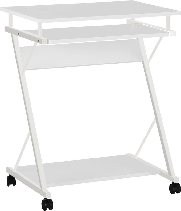 INOSIGN Pc-bureau ERVIE Rollende tafel Laptoptisch stabiel metalen frame met toetsenborduitrek 60x73 cm - Foto 8