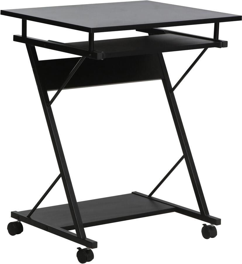 INOSIGN Pc-bureau ERVIE Rollende tafel Laptoptisch stabiel metalen frame met toetsenborduitrek 60x73 cm - Foto 12