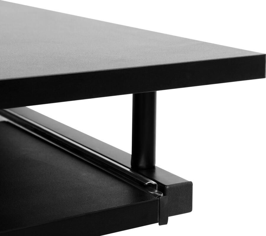 INOSIGN Pc-bureau ERVIE Rollende tafel Laptoptisch stabiel metalen frame met toetsenborduitrek 60x73 cm - Foto 2