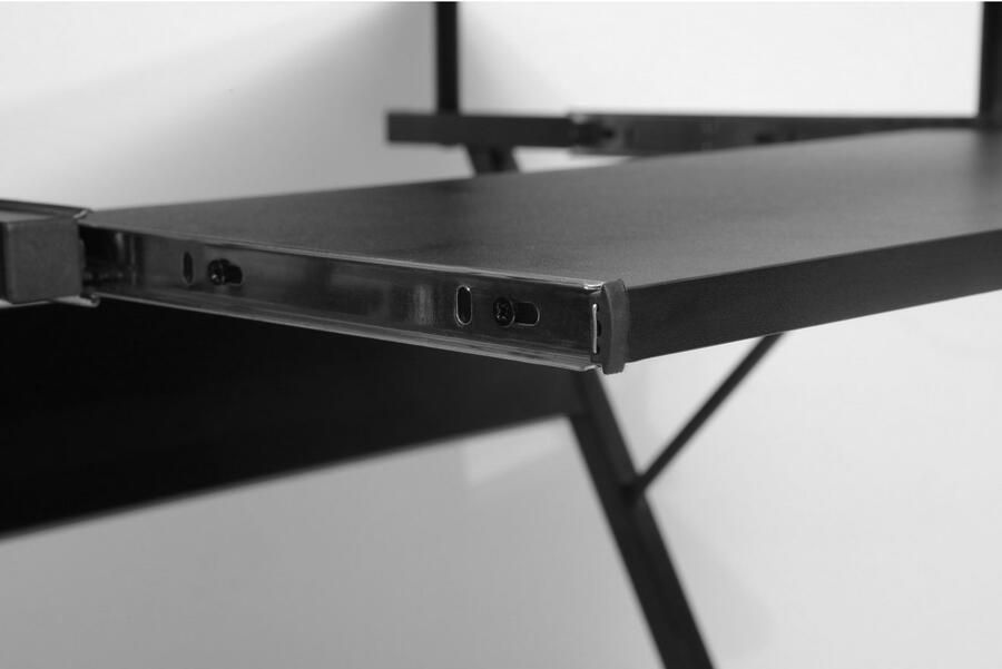 INOSIGN Pc-bureau ERVIE Rollende tafel Laptoptisch stabiel metalen frame met toetsenborduitrek 60x73 cm - Foto 8