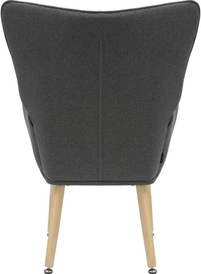 INOSIGN Relaxfauteuil KEADY hoge rugstoel TV-stoel Relaxstoel oorkussenstoel met stabiele massief houten frame - Foto 5