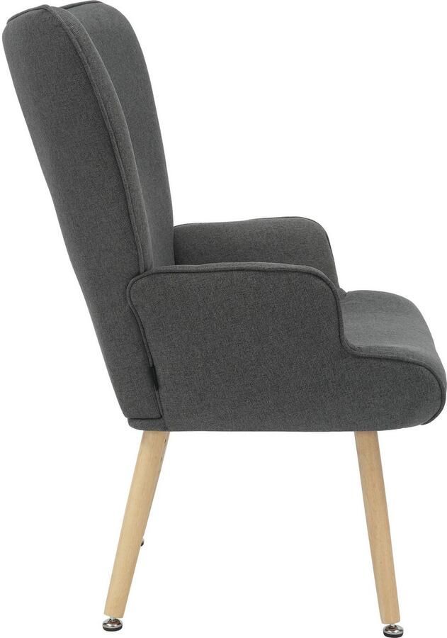 INOSIGN Relaxfauteuil KEADY hoge rugstoel TV-stoel Relaxstoel oorkussenstoel met stabiele massief houten frame - Foto 6