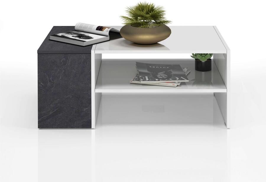 INOSIGN Salontafel Coro salontafel met zijopbergruimte Lengte 90 cm met twee opbergvakken waarvan één gesloten - Foto 8