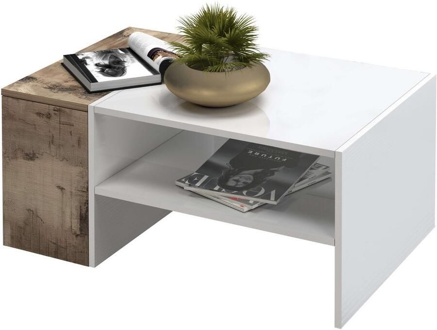 INOSIGN Salontafel Coro salontafel met zijopbergruimte Lengte 90 cm met twee opbergvakken waarvan één gesloten - Foto 7