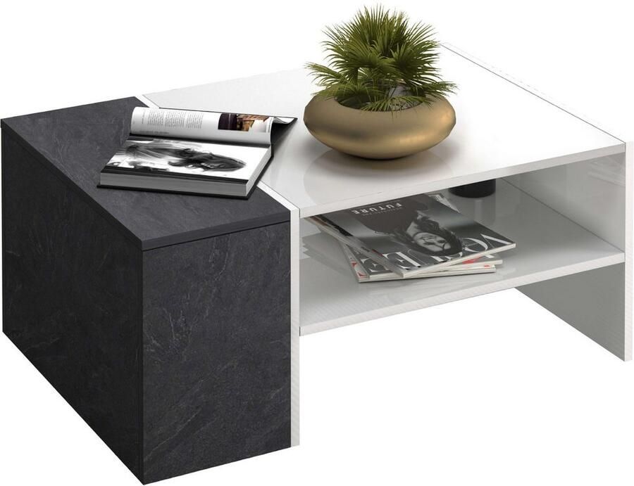 INOSIGN Salontafel Coro salontafel met zijopbergruimte Lengte 90 cm met twee opbergvakken waarvan één gesloten - Foto 5