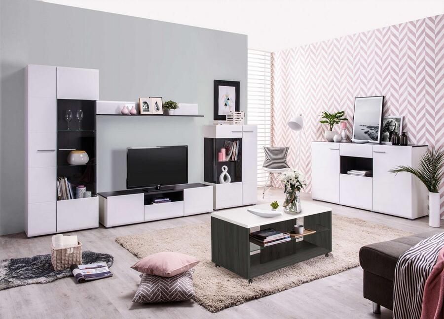 INOSIGN Salontafel Enzo Hoogglans plaat met wielen