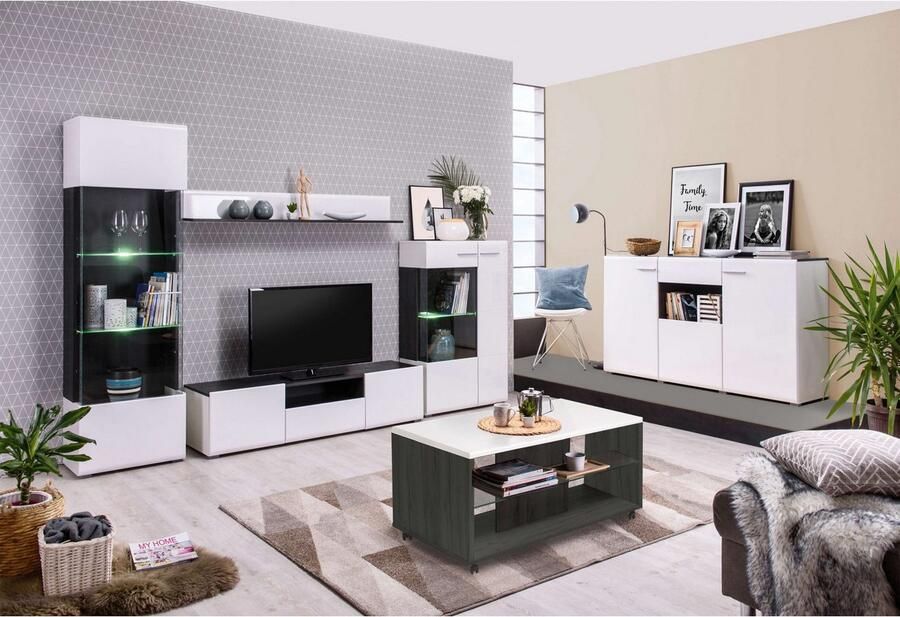 INOSIGN Salontafel Enzo Hoogglans plaat met wielen - Foto 2