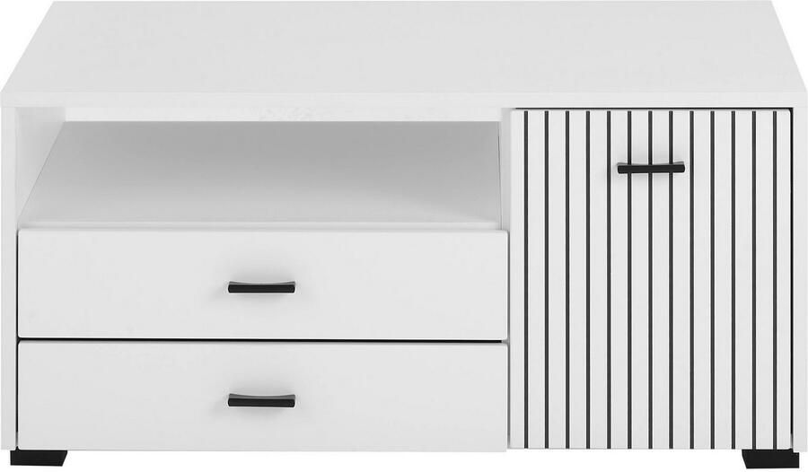 INOSIGN Salontafel Hudson in moderne trendkleur handgrepen van metaal (zwart) breedte 90 cm - Foto 3