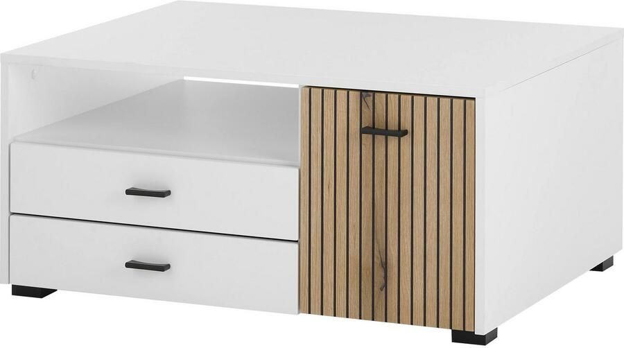 INOSIGN Salontafel Hudson in moderne trendkleur handgrepen van metaal (zwart) breedte 90 cm - Foto 7