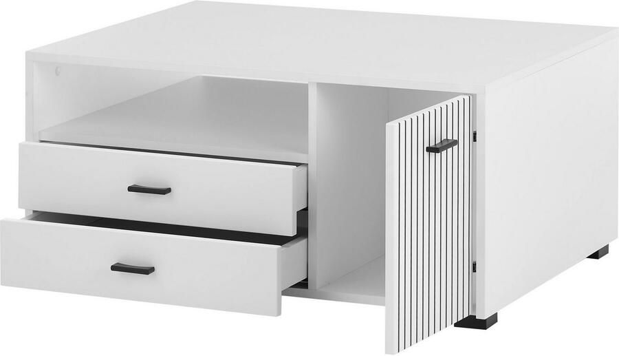 INOSIGN Salontafel Hudson in moderne trendkleur handgrepen van metaal (zwart) breedte 90 cm - Foto 4
