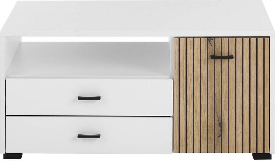 INOSIGN Salontafel Hudson in moderne trendkleur handgrepen van metaal (zwart) breedte 90 cm - Foto 4