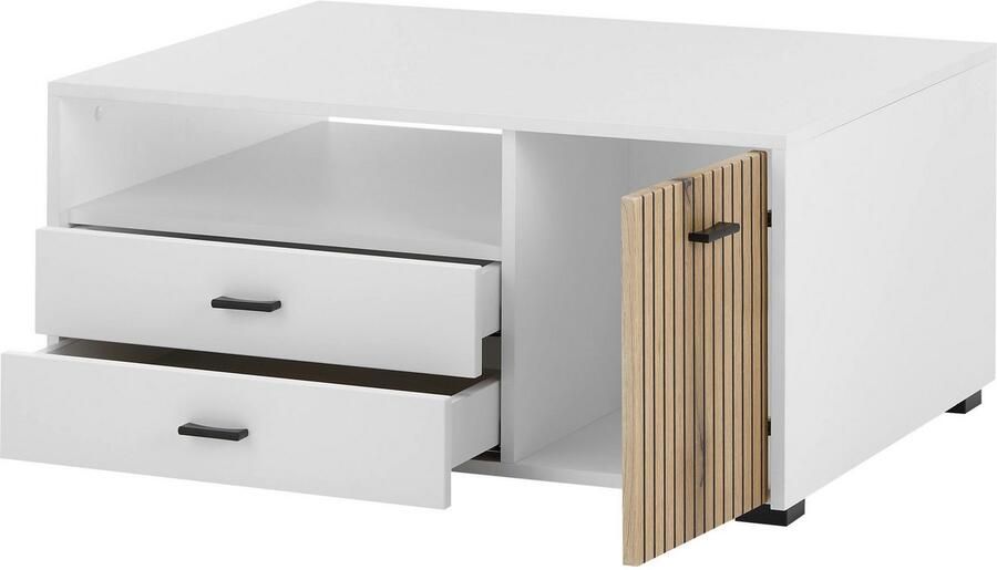 INOSIGN Salontafel Hudson in moderne trendkleur handgrepen van metaal (zwart) breedte 90 cm - Foto 5