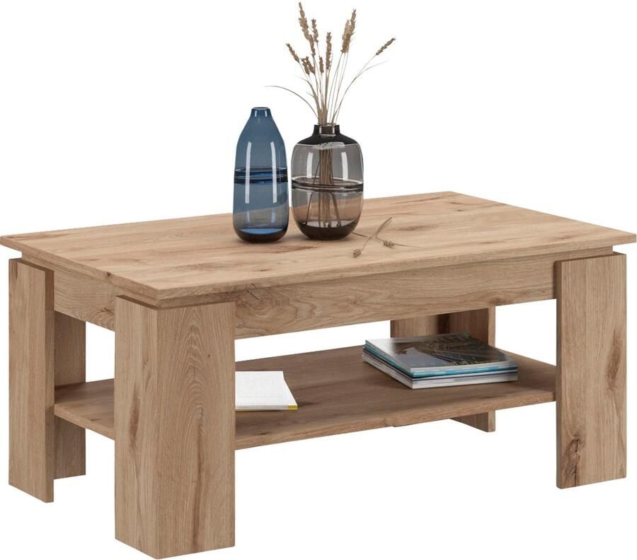 INOSIGN Salontafel Kalmar rechthoekig 100 x 60 cm 1 Plank Salontafel bijzettafel koffietafel woonkamer tafel coffee table - Foto 2