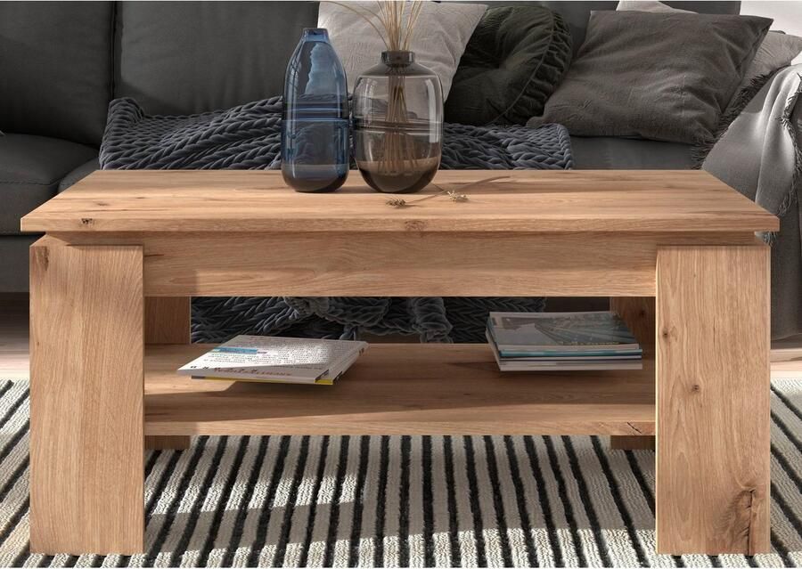 INOSIGN Salontafel Kalmar rechthoekig 100 x 60 cm 1 Plank Salontafel bijzettafel koffietafel woonkamer tafel coffee table - Foto 3