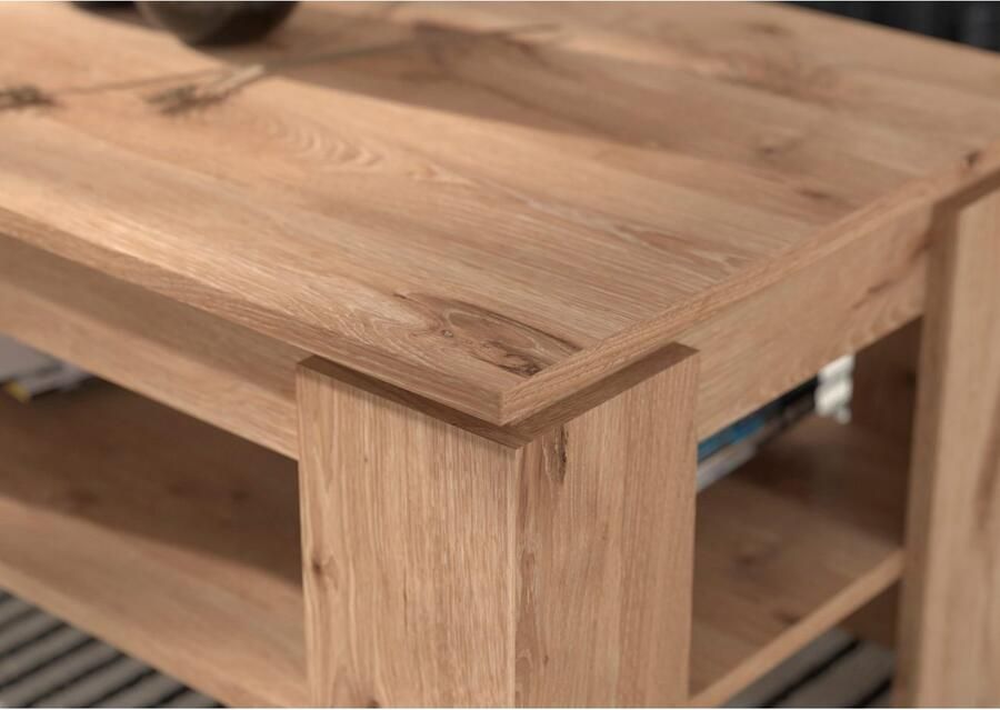 INOSIGN Salontafel Kalmar rechthoekig 100 x 60 cm 1 Plank Salontafel bijzettafel koffietafel woonkamer tafel coffee table - Foto 4