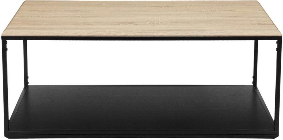 INOSIGN Salontafel Nathan poedergecoat frame met tafelblad in eikenlook - Foto 3