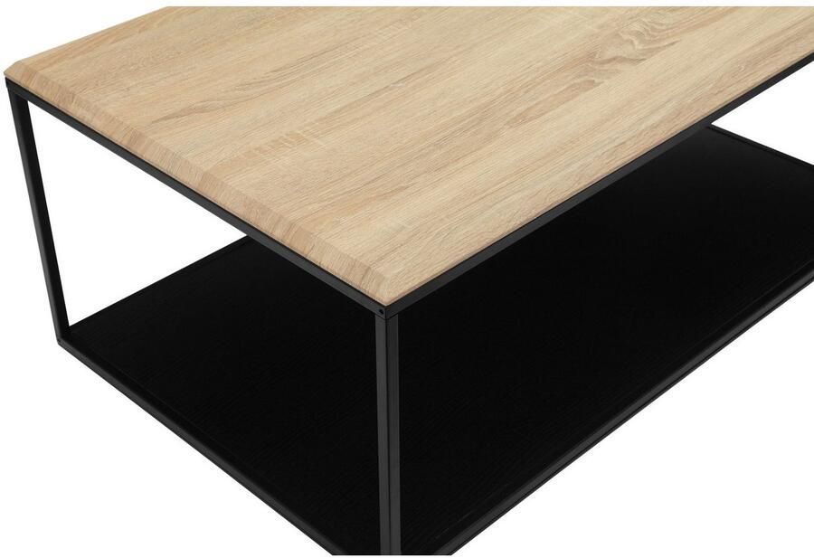 INOSIGN Salontafel Nathan poedergecoat frame met tafelblad in eikenlook