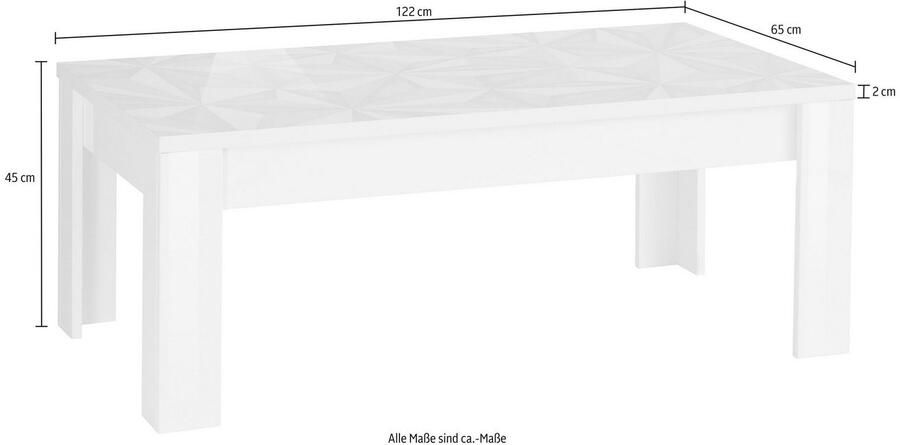 INOSIGN Salontafel Prima 122x65 cm salontafel met hoekvoet - Foto 3