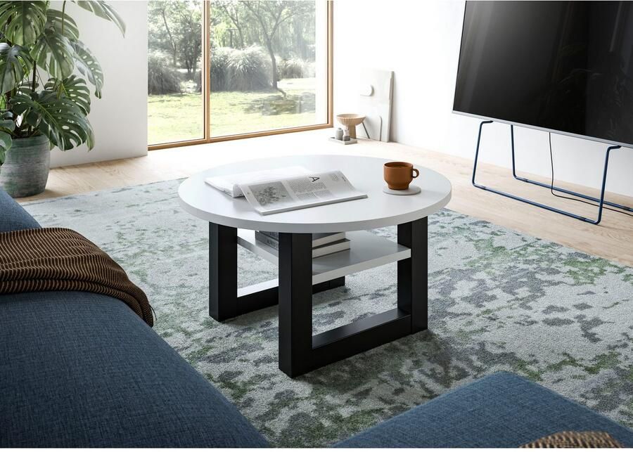 INOSIGN Salontafel Rail Ø 75 cm met onderblad inclusief sledeframe - Foto 6