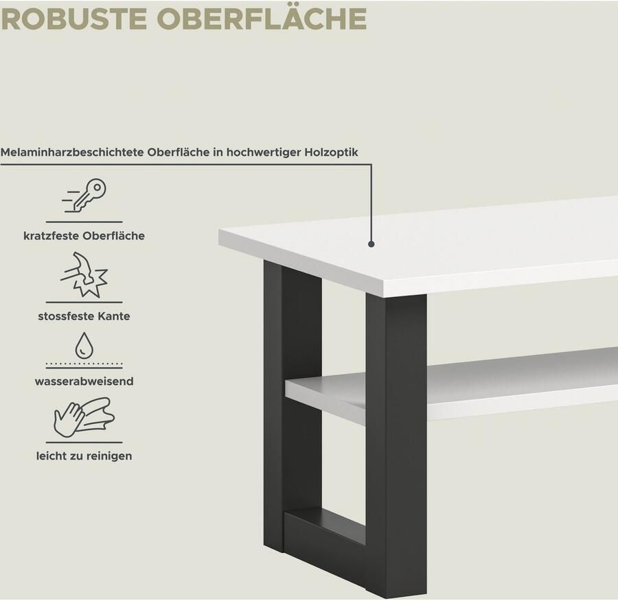 INOSIGN Salontafel Rail breedte 90 cm met onderblad inclusief sledeframe - Foto 4