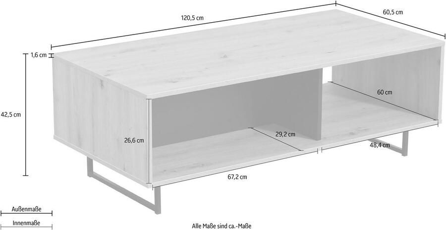 INOSIGN Salontafel SARDINIA Breedte ca. 120 5 cm - Foto 7