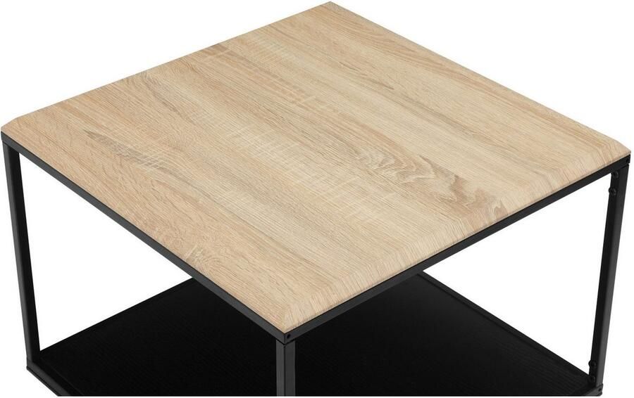 INOSIGN Salontafel Taion poedergecoat frame met tafelblad in eikenlook