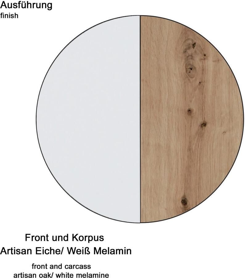 INOSIGN Salontafel Ulm Woonkamertafel in wit eiken met afgeschuind bovenblad 70 70 cm - Foto 2