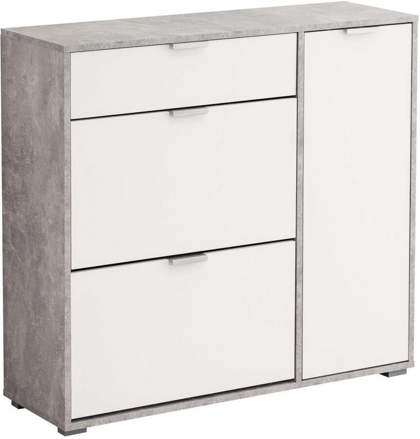 INOSIGN Schoenenkast Arco 2 schoenenkast schoenenrek breedte 102 cm 2 kleppen met dubbele schoenrollen met lade in moderne kleuren - Foto 12