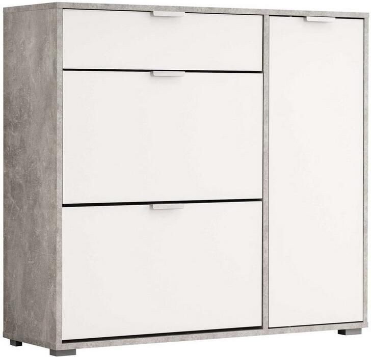 INOSIGN Schoenenkast Arco 2 schoenenkast schoenenrek breedte 102 cm 2 kleppen met dubbele schoenrollen met lade in moderne kleuren - Foto 8