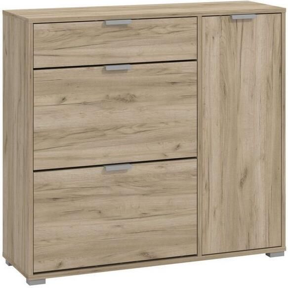 INOSIGN Schoenenkast Arco 2 schoenenkast schoenenrek breedte 102 cm 2 kleppen met dubbele schoenrollen met lade in moderne kleuren - Foto 7