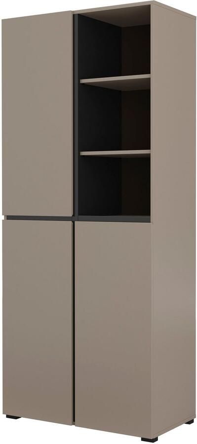 INOSIGN Schoenenkast Cross Hoogte 183 5cm moderne greeploze schoenenrek met 3 deuren Hoge kast met veel opbergruimte plaats voor ongeveer 24 paar schoenen - Foto 5