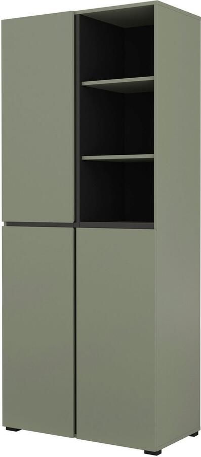 INOSIGN Schoenenkast Cross Hoogte 183 5cm moderne greeploze schoenenrek met 3 deuren Hoge kast met veel opbergruimte plaats voor ongeveer 24 paar schoenen - Foto 5