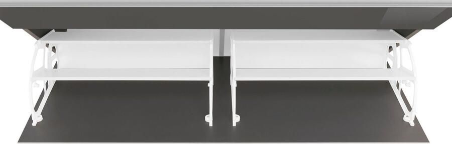 INOSIGN Schoenenkast Magic schoenenkast schoenencommode schoenenrek soft grip 3 kleppen dubbele schoentrommels hoogglans gelakt of mat breedte 120 - Foto 7