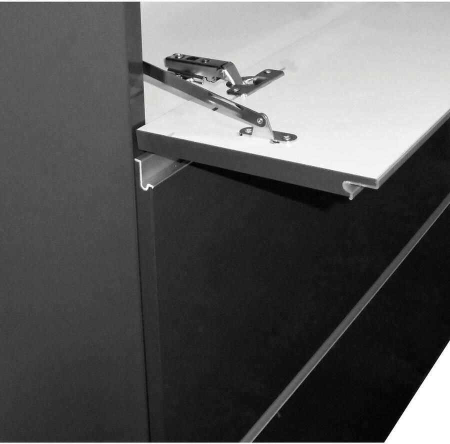 INOSIGN Schoenenkast Magic schoenenkast schoenencommode schoenenrek soft grip 3 kleppen dubbele schoentrommels hoogglans gelakt of mat breedte 120 - Foto 3