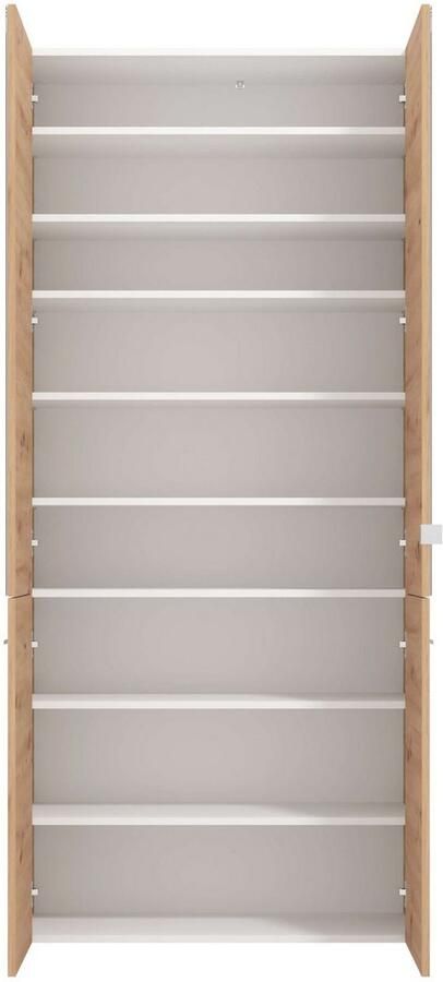 INOSIGN Schoenenkast Menorca schoenenkast opslagkast schoenenrek breedte 90 cm met vier deuren in moderne en elegante kleuren met twee spiegels - Foto 5