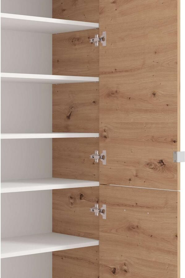 INOSIGN Schoenenkast Menorca schoenenkast opslagkast schoenenrek breedte 90 cm met vier deuren in moderne en elegante kleuren met twee spiegels - Foto 2