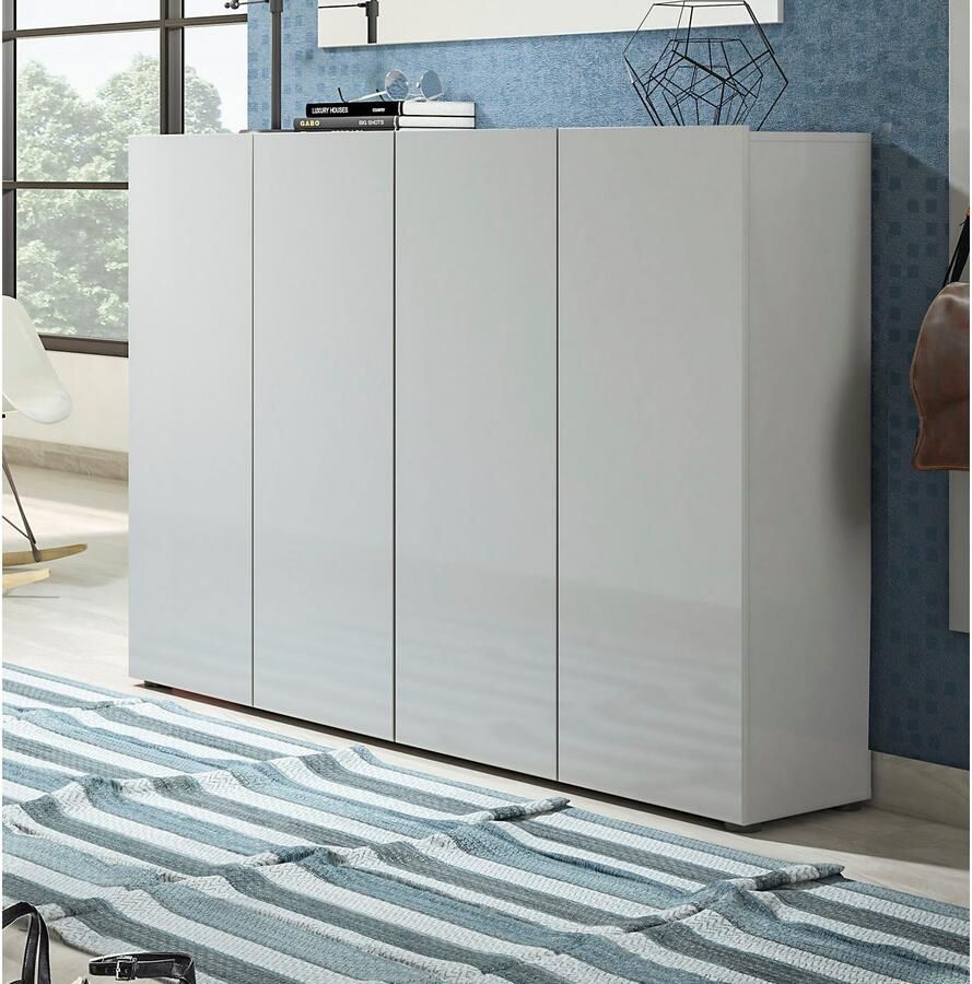 INOSIGN Schoenenkast Mister Breedte 160 cm 4 deuren hoogglanslak