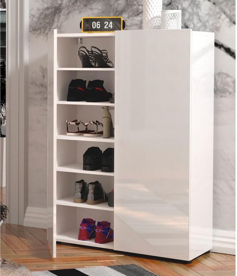 INOSIGN Schoenenkast Mister Breedte 80 cm 2 deuren hoogglanzend gelakt