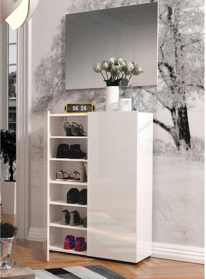 INOSIGN Schoenenkast Mister Breedte 80 cm 2 deuren hoogglanzend gelakt - Foto 5