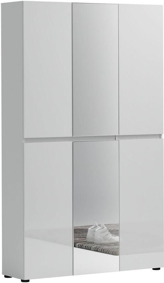 INOSIGN Schoenenkast Mister schoenenkast schoenenmeubelen schoenenopslag schoenenrek Breedte 120 cm hoogte 200 cm diepte 34 cm 6 deuren 24 vakken 2 spiegels - Foto 8