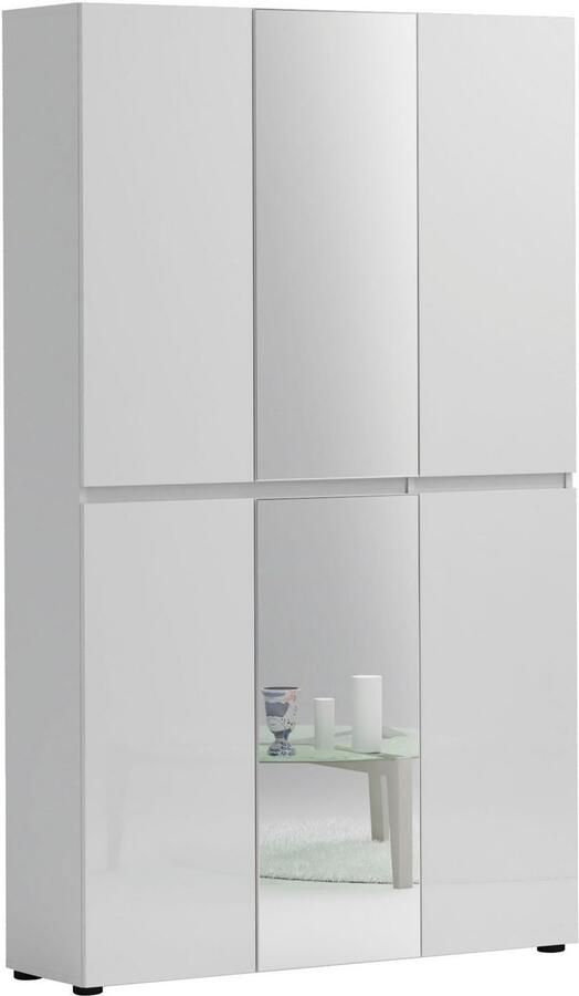 INOSIGN Schoenenkast Mister schoenenkast schoenenmeubelen schoenenopslag schoenenrek Breedte 120 cm hoogte 200 cm diepte 34 cm 6 deuren 24 vakken 2 spiegels - Foto 7