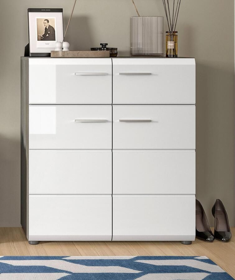 INOSIGN Schoenenkast Rumba Breedte 80 cm Hoogglans Front 2 deuren 4 legplanken - Foto 11