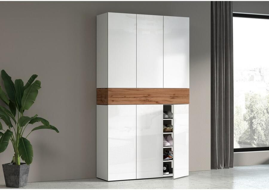 INOSIGN Schoenenkast Savona Hoogte 200cm 12 inlegplanken 21 vakken (1 stuk)