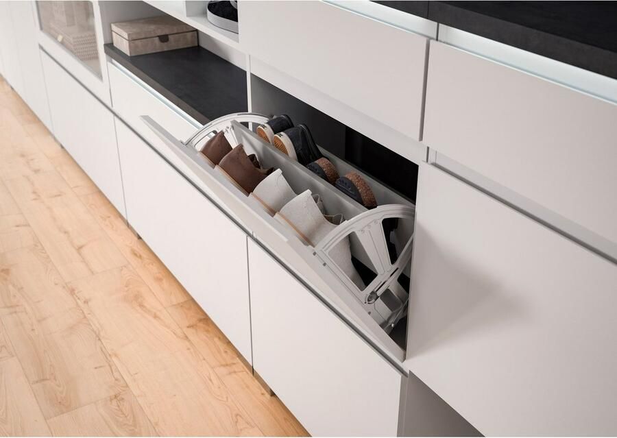 INOSIGN Schoenenkast Skoskap Diepte 40 cm 2 Deuren 1 Lade 4 Vakken 3 Planken Plaats voor ca. 12 paar schoenen commode schoenenkast schoenenrek - Foto 3