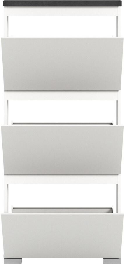 INOSIGN Schoenenkast Skoskap Diepte 18 cm 3 Deurtjes met schoenrol plaats voor 9 paar schoenen - Foto 5